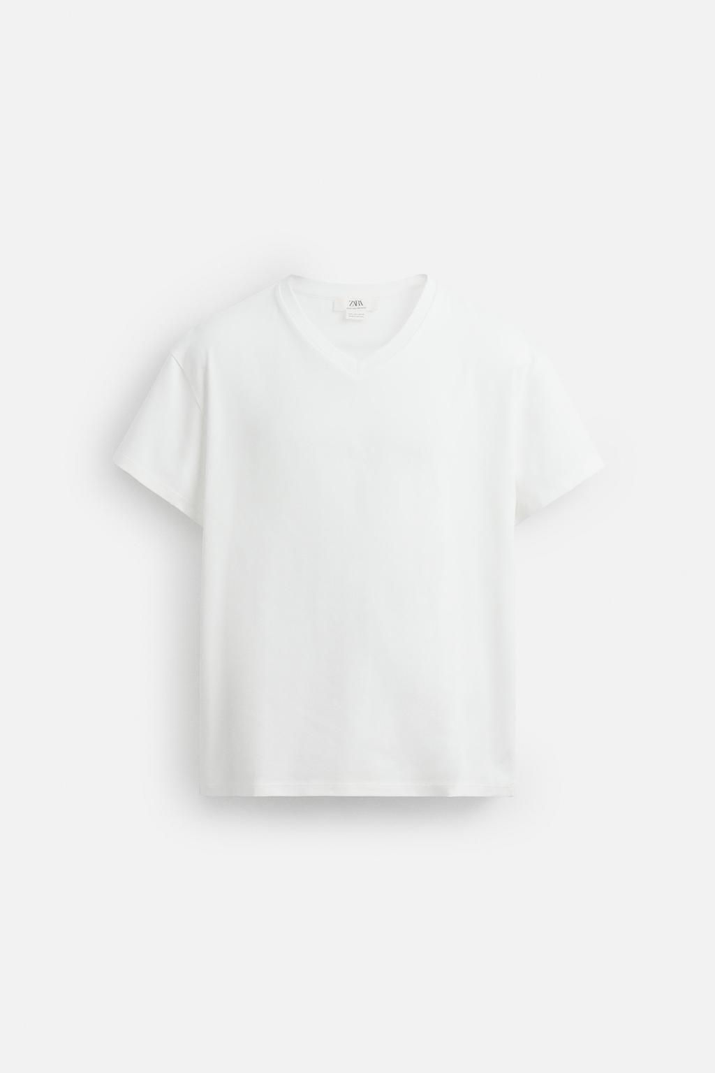 LIMITED EDITION V-NECK T-SHIRT - Zara фото 6