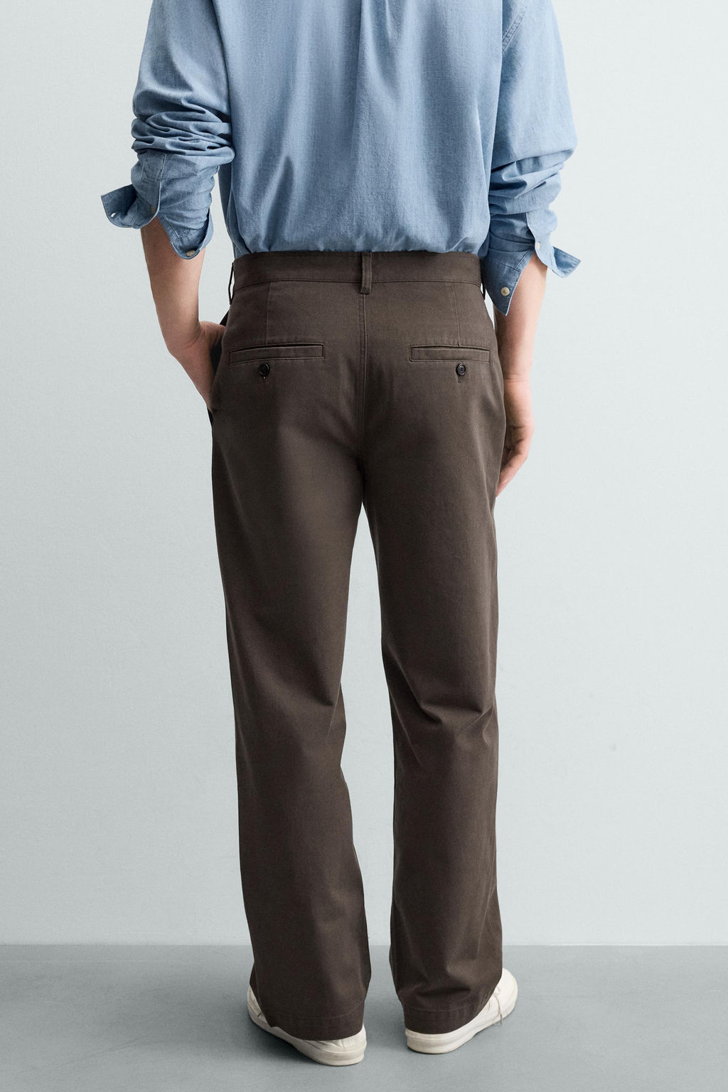 PANTAL?N CHINO STRAIGHT FIT / Marr?n - Zara фото 3