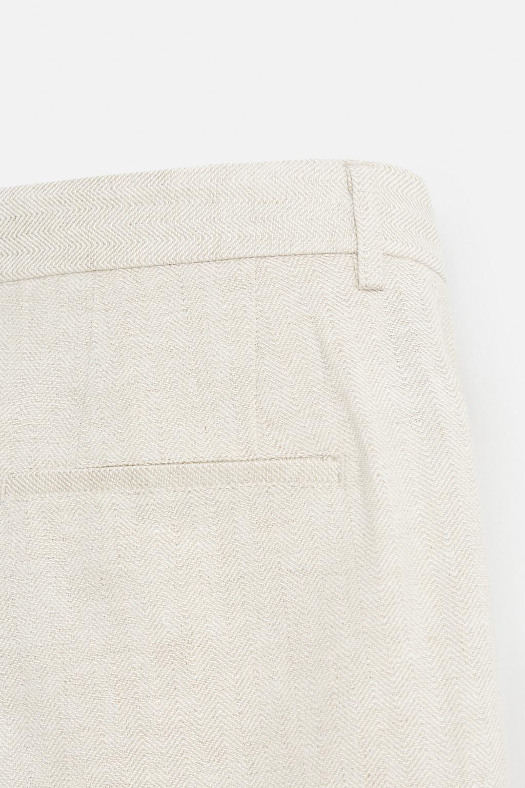 REGULAR FIT LINEN/COTTON BERMUDA SHORTS - Zara фото 10