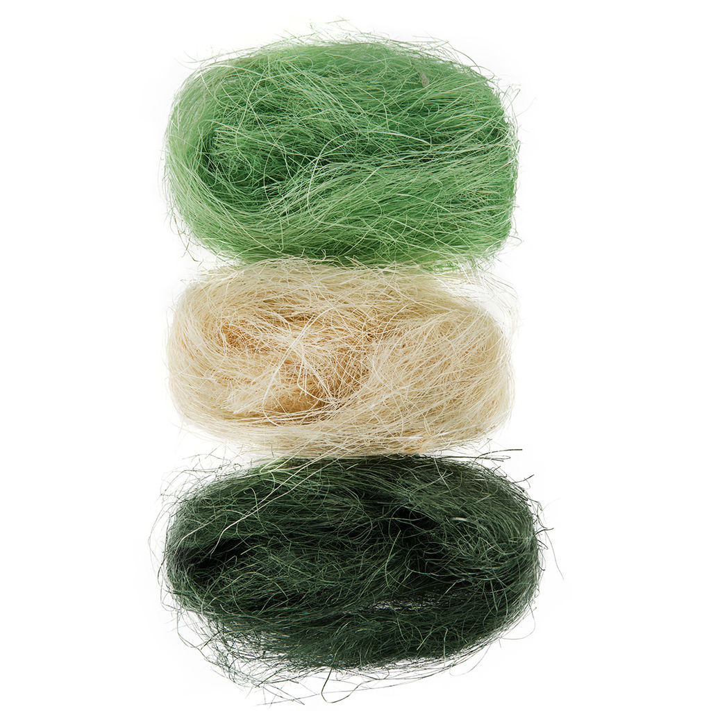 Blumentag BMG-30 MIX Сизалевое волокно 30 г  3 г 05 Белый/св. зеленый/т. зеленый