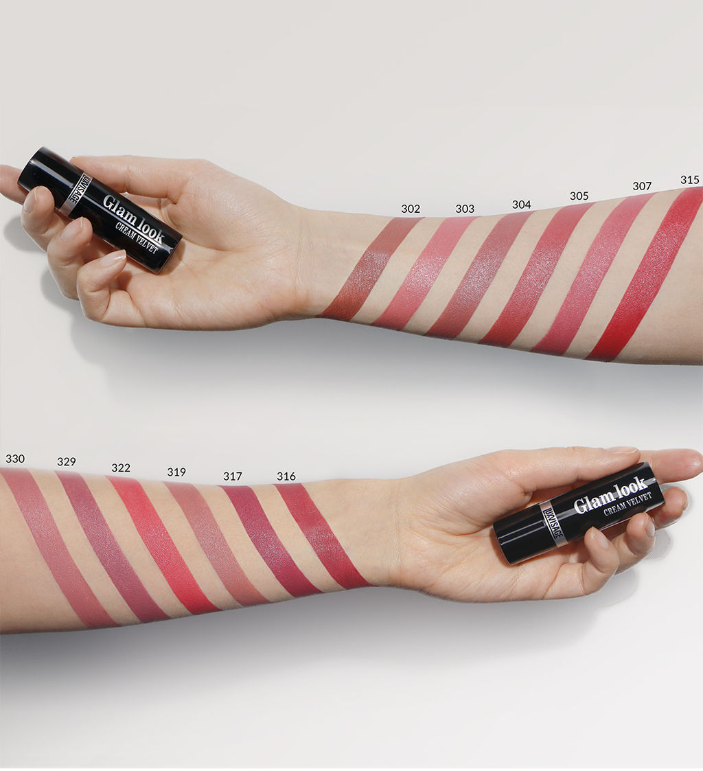 LuxVisage Помада GLAM LOOK cream velvet тон 303 клубничное суфле - Golden rose фото 4