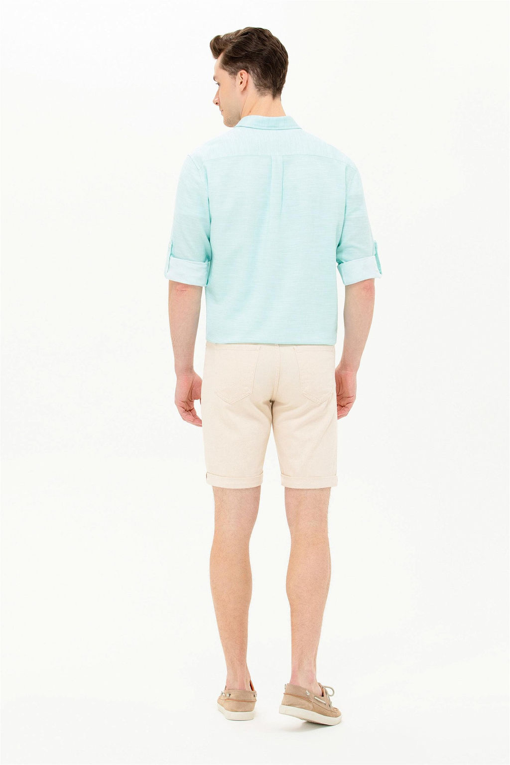 U. S. Polo Assn Мужские бежевые джинсовые шорты - U.s. polo assn фото 5