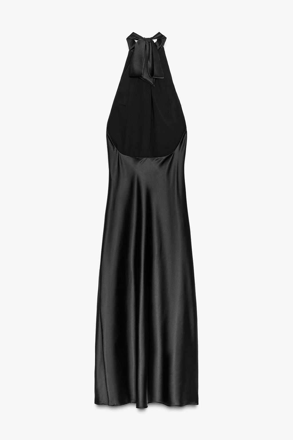OPEN BACK SATIN MIDI DRESS - Zara фото 19