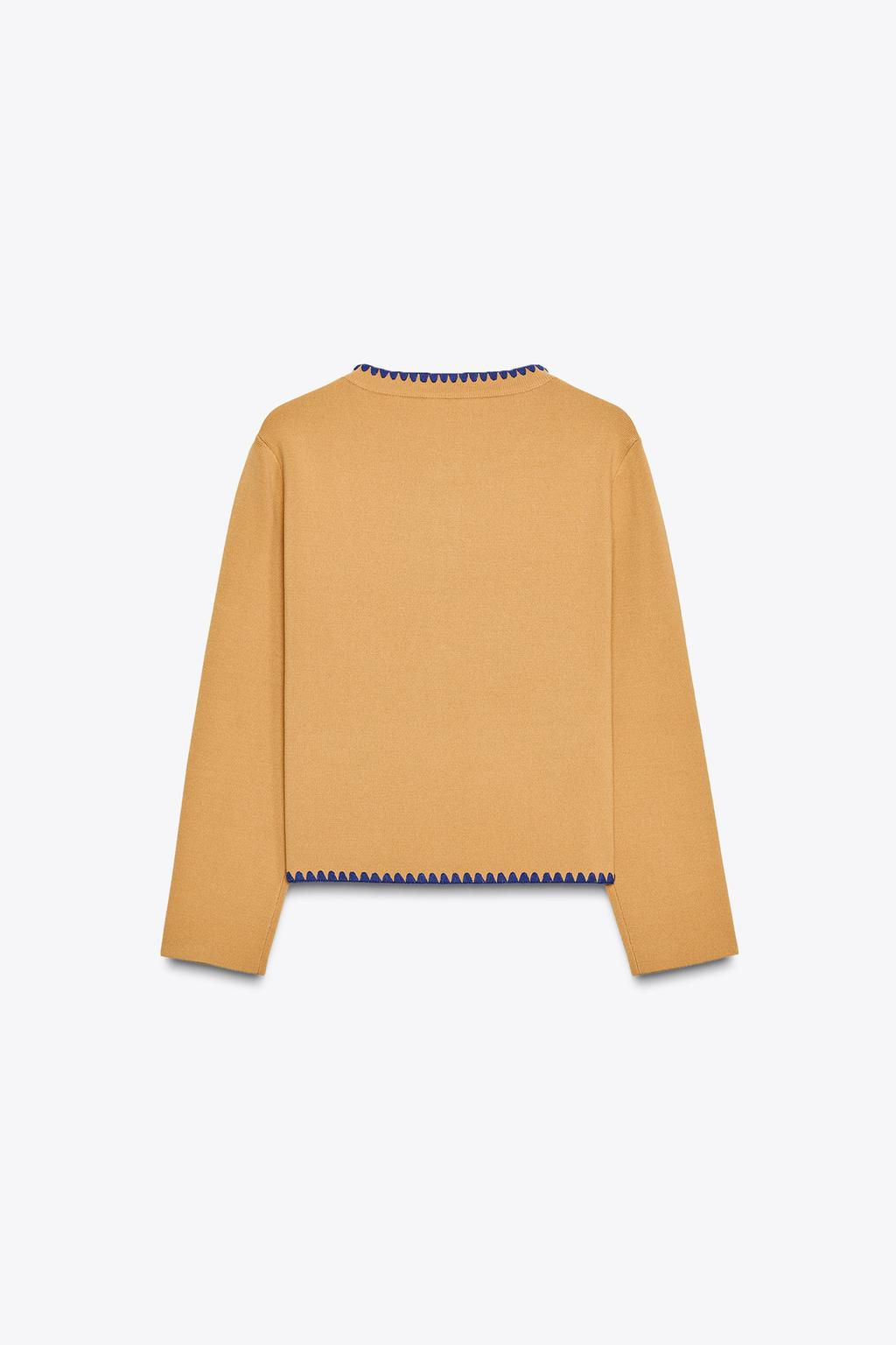 CARDIGAN WITH CONTRAST EMBROIDERY - Zara фото 3