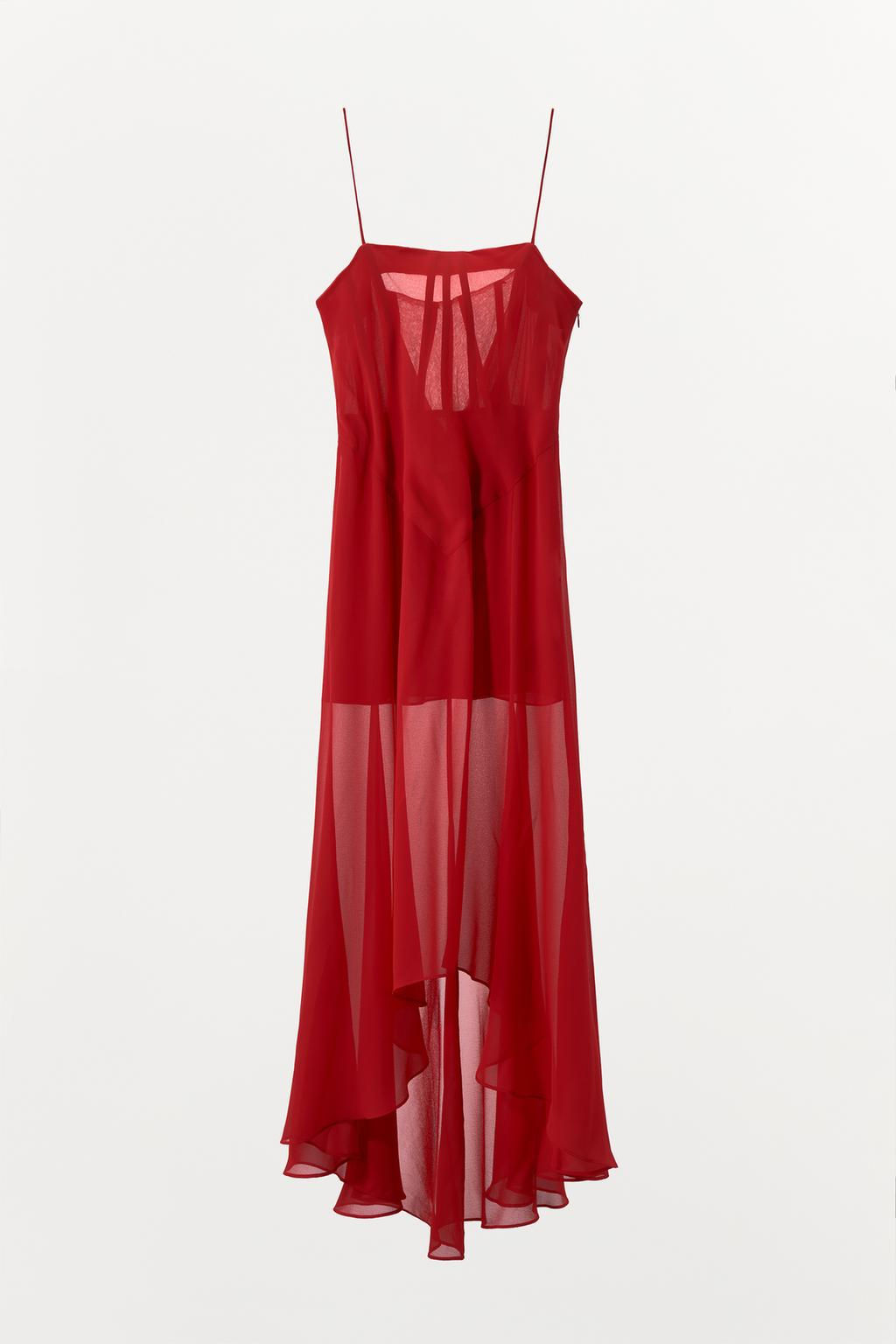 ASYMMETRIC BUSTIER MIDI DRESS - Zara фото 4