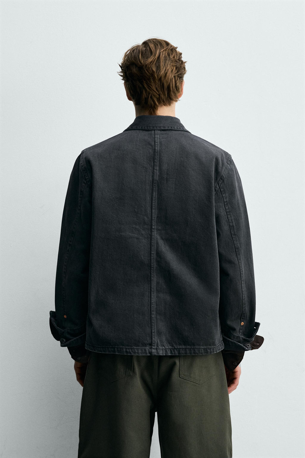 SOBRECAMISA RELAXED FIT BOLSILLOS / Gris topo - Zara фото 3