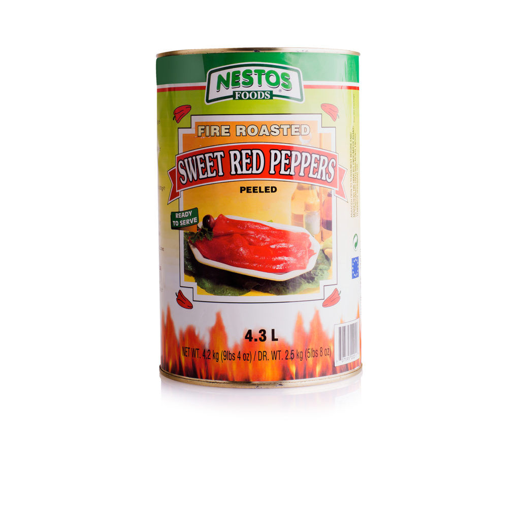 Печеный красный перец 4200г жесть