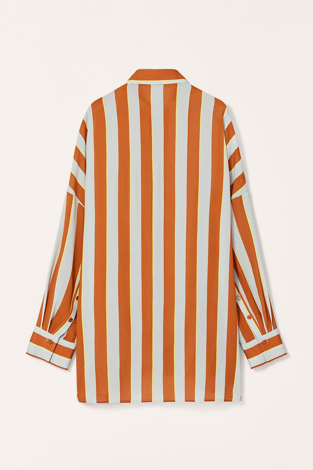 LIMITED EDITION STRIPED OVERSIZE SHIRT - Zara фото 6