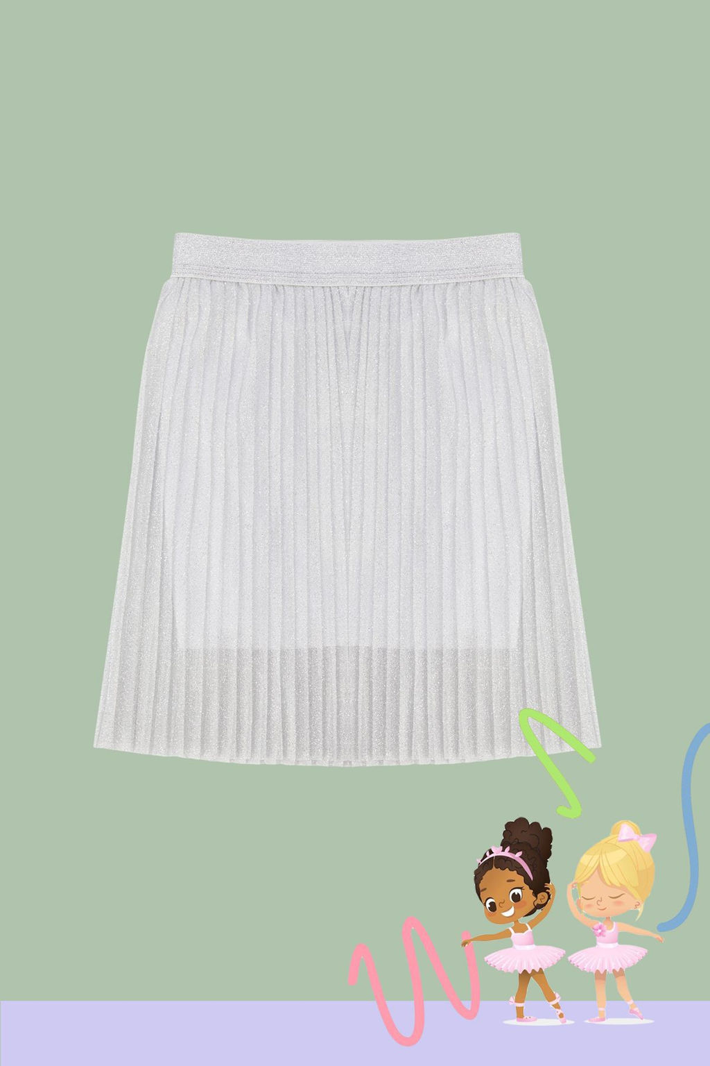 Gri K?z Cocuk Simli Mini Boy Beli Lastikli Orme Etek TKDSS24ET00000 - Trendyolmilla фото 4