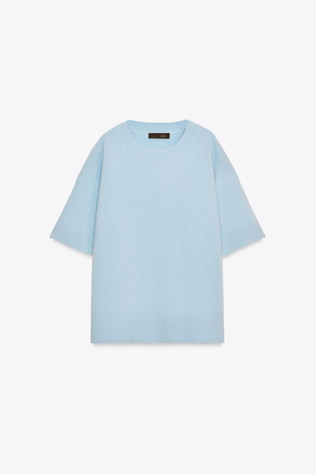100% WOOL SHORT SLEEVE BASIC KNIT JUMPER - Zara фото 4