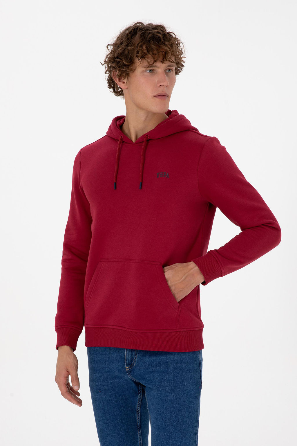 Erkek Koyu Frambuaz Basic Sweatshirt Sepette S_rpriz _ndirim - U.s. polo assn фото 3