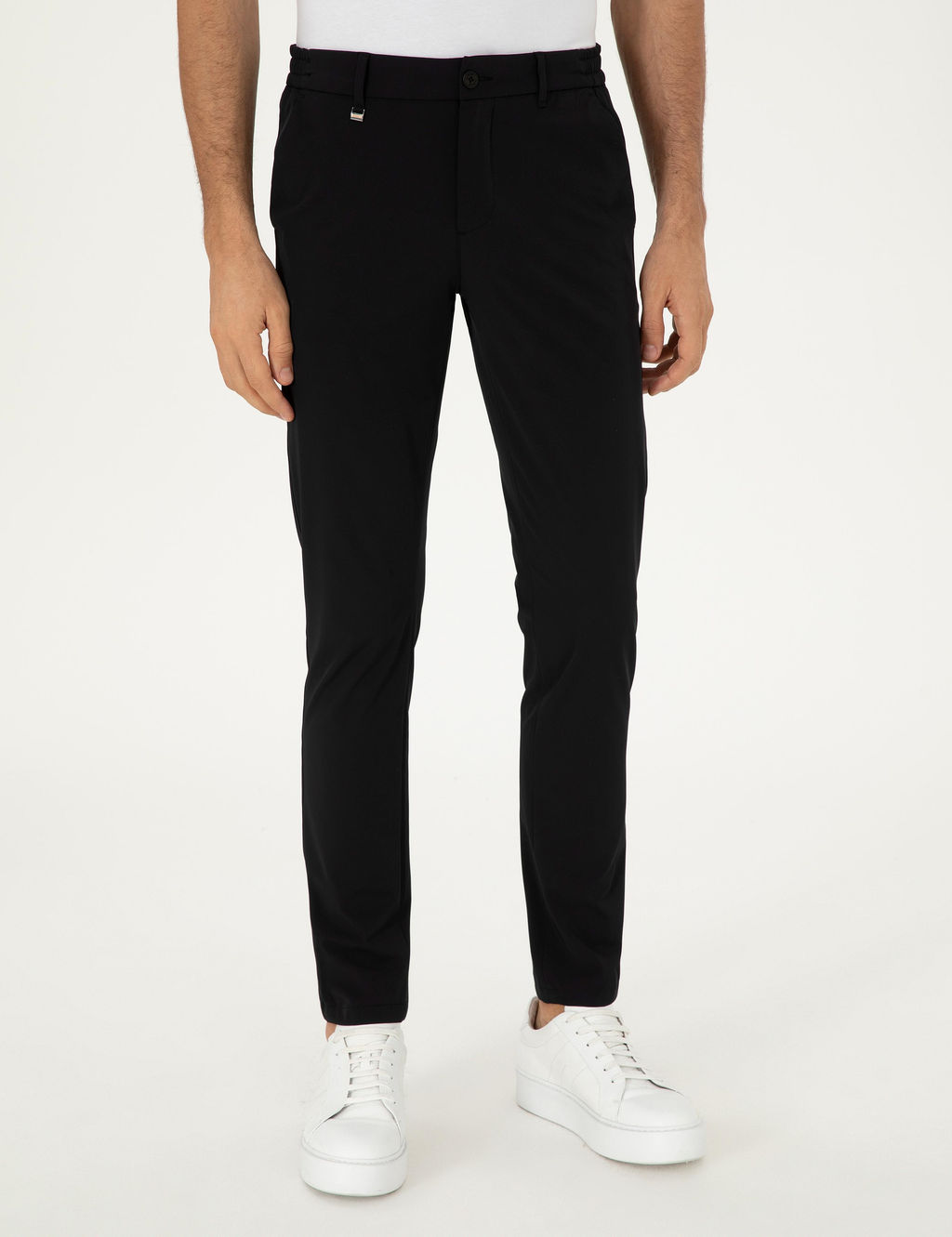 Siyah Slim Fit Kanvas Pantolon - Cacharel фото 2