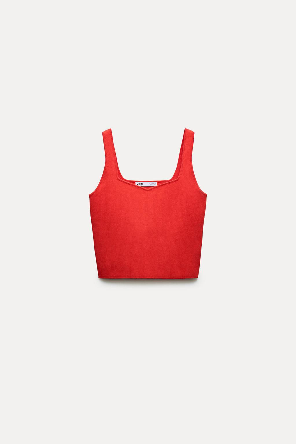 PLAIN KNIT CROP TOP - Zara фото 8