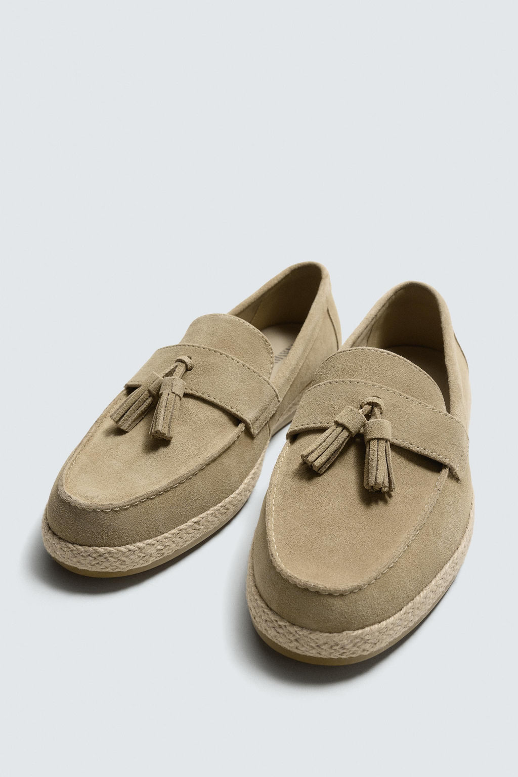 MOCAS?N PIEL CASUAL BORLAS / Blanco Crudo - Zara фото 5