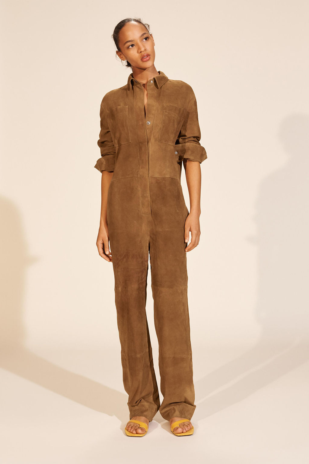 LIMITED EDITION SUEDE LEATHER JUMPSUIT - Zara фото 5