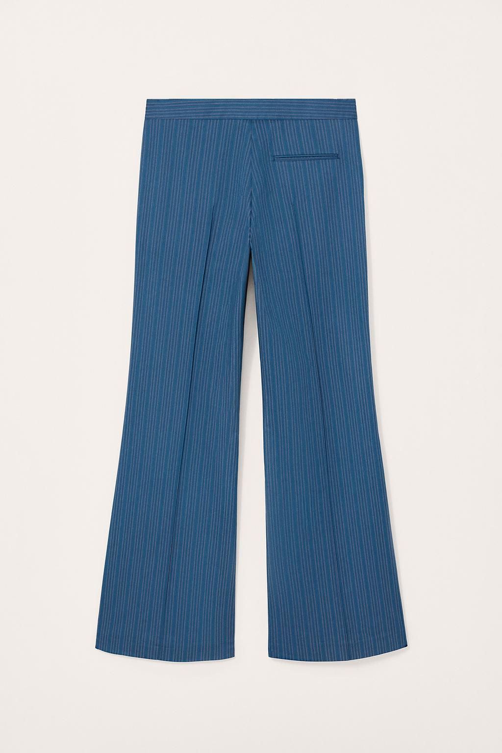 LIMITED EDITION STRIPED FLARE TROUSERS - Zara фото 5