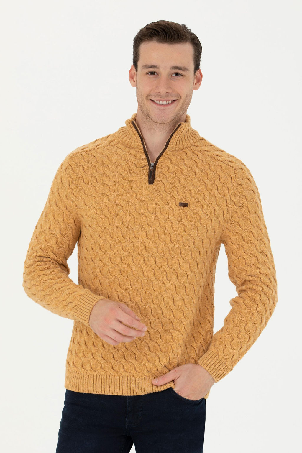Мужской свитер песочного меланжа Неожиданная скидка в корзине - U.s. polo assn фото 8
