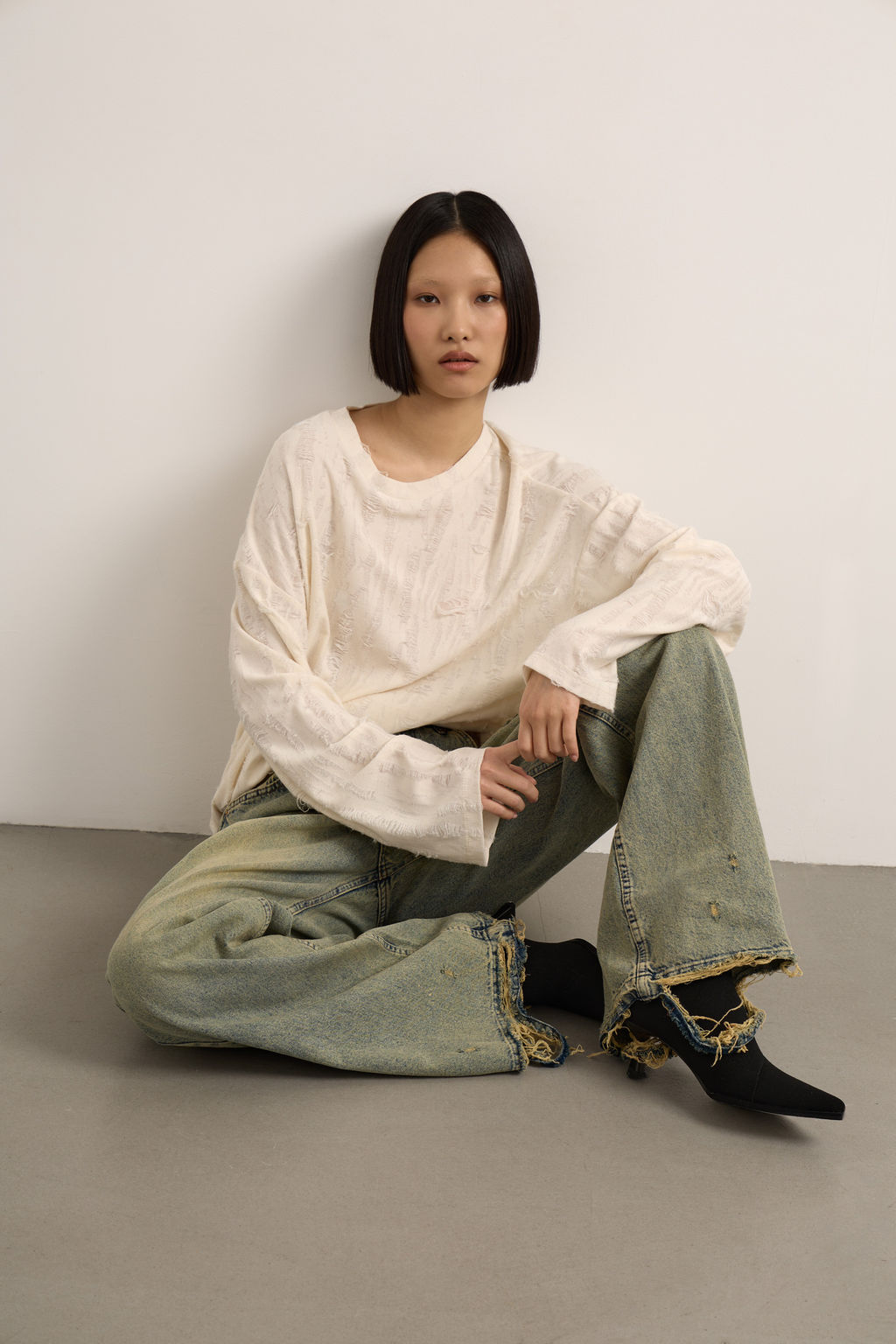 Лонгслив оверсайз в стиле гранж - Mollis фото 2