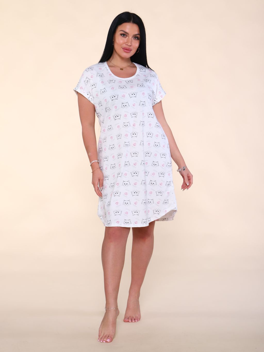 М 282 Сорочка Шокате (белая кошка) - Иванушка-трикотаж фото 10