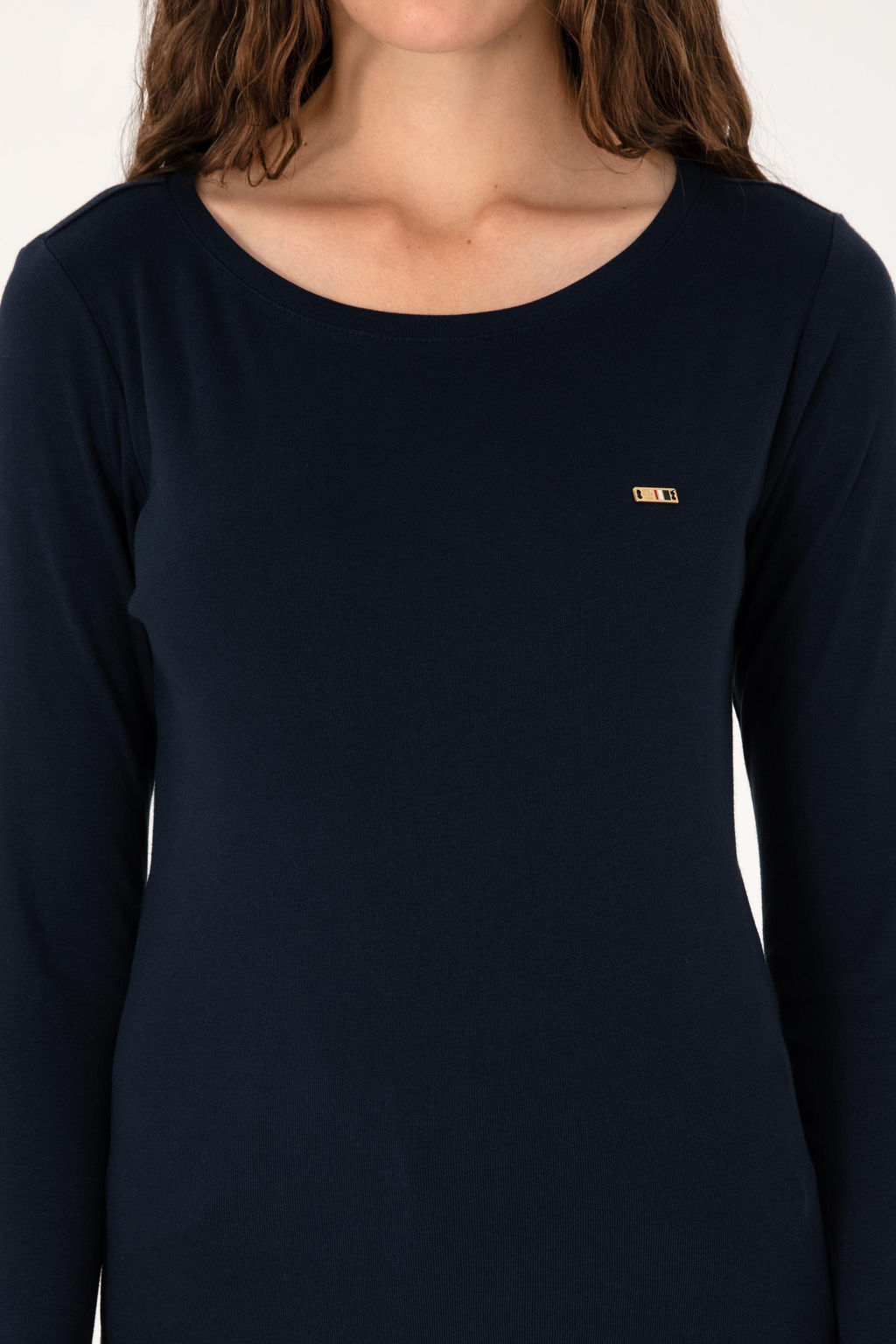 Kad_n Lacivert Basic Sweatshirt Sepette S_rpriz _ndirim - U.s. polo assn фото 6