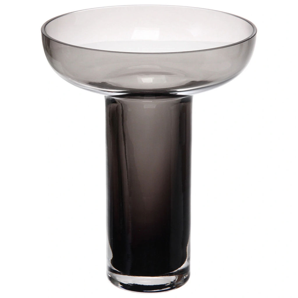 Ваза стеклянная "GREY GLASS" 16*19см