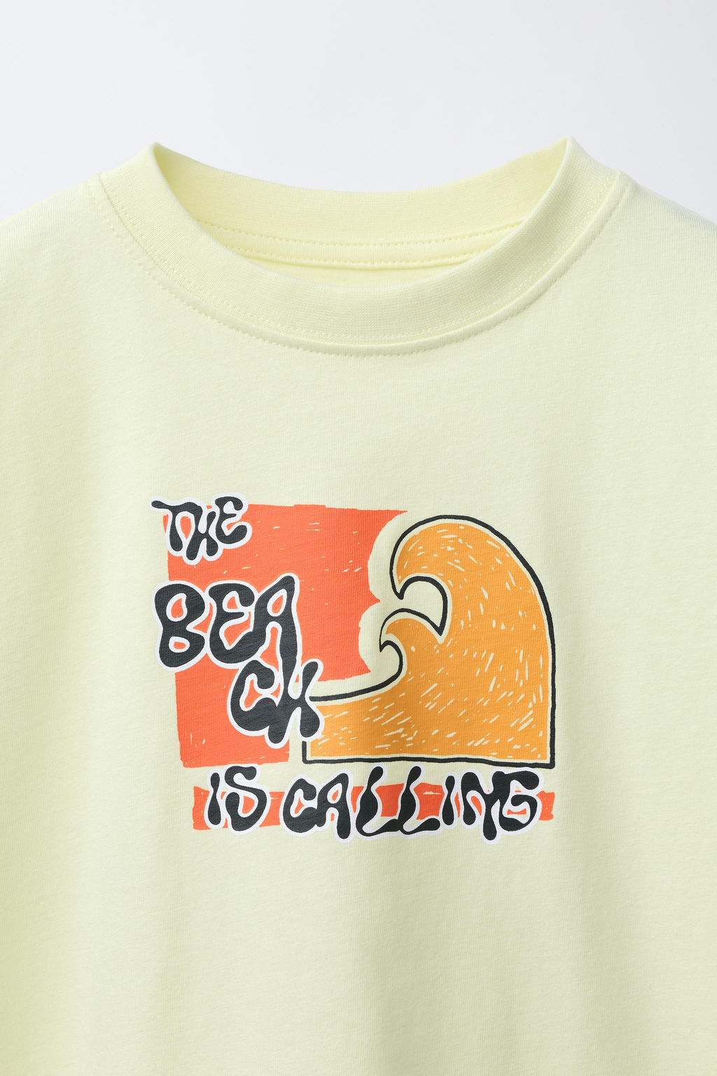 CAMISETA ESTAMPADO OLAS / Amarillo - Zara фото 3