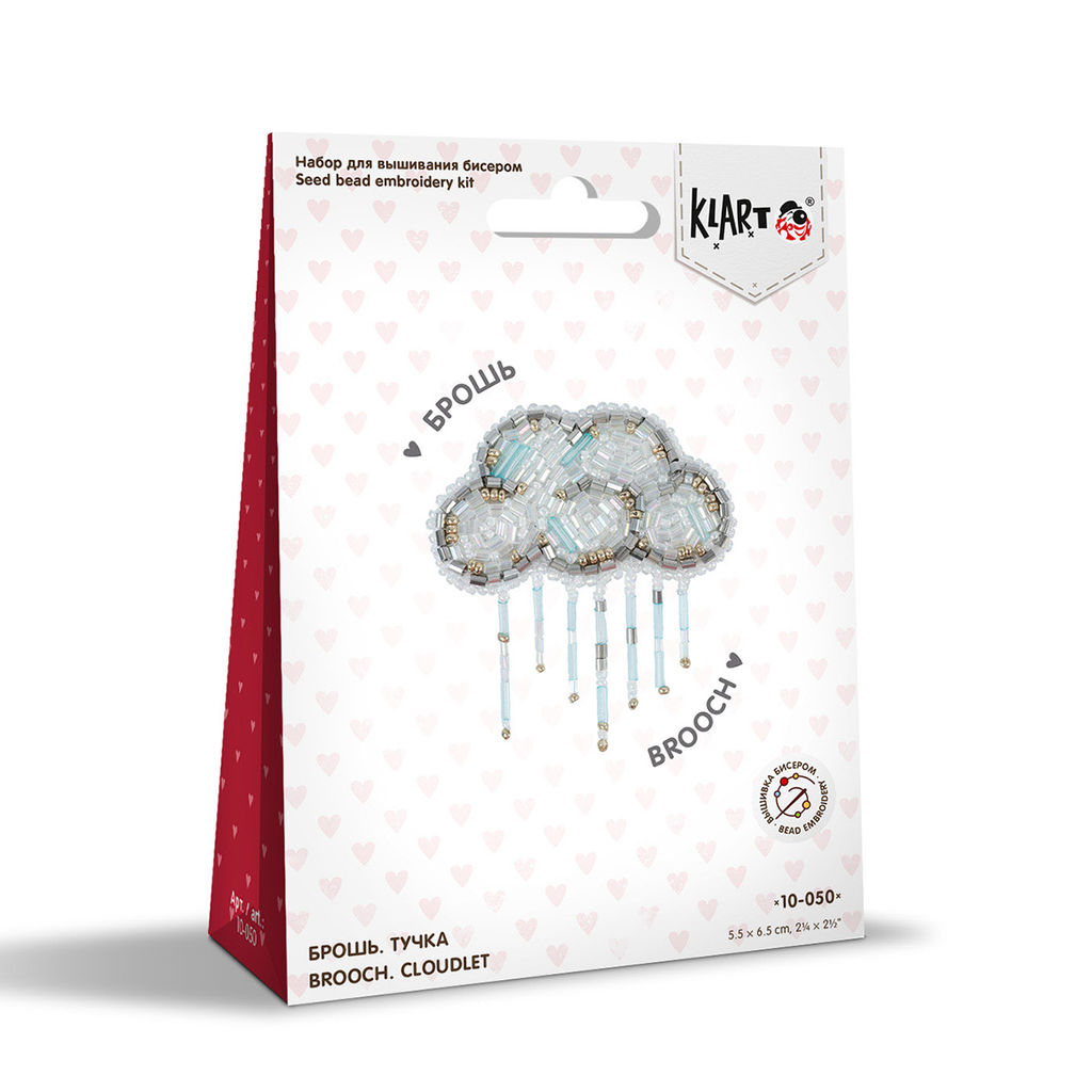 Klart набор для вышивания 10-050 Брошь. Тучка 5.5 х 6.5 см  фото 3