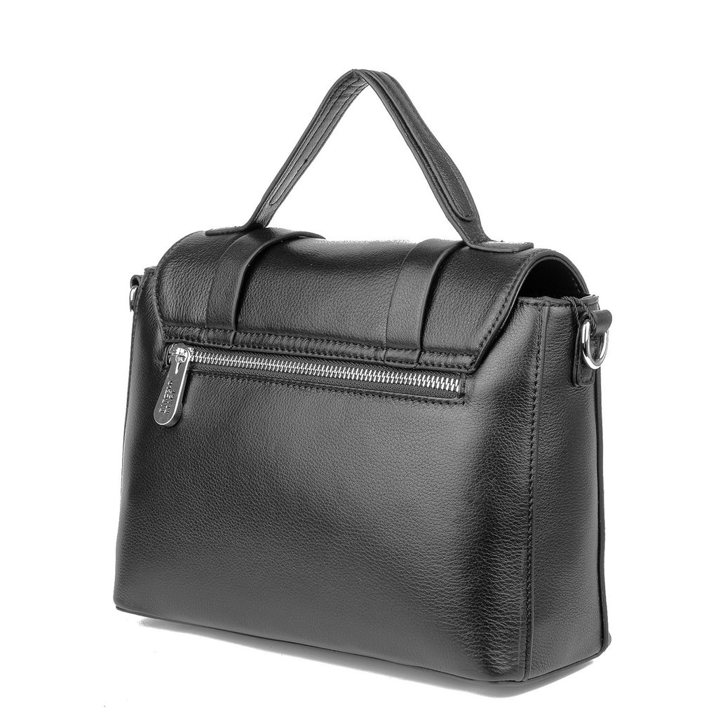 0824H black, Женская кожаная сумка, Barcelo Biagi