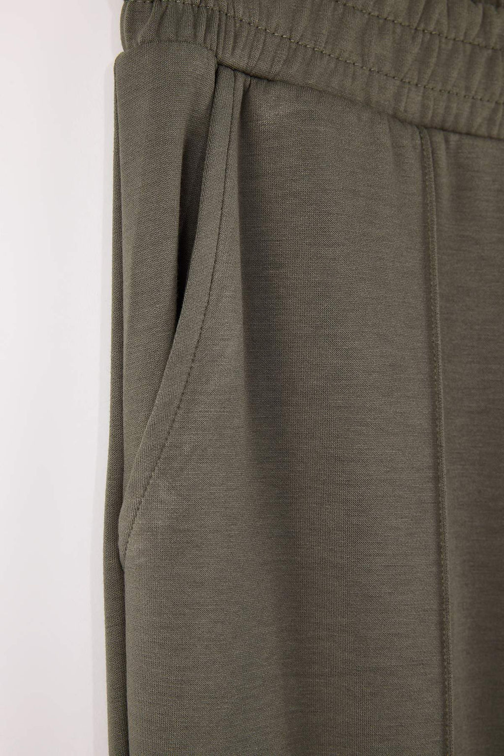 Haki Regular/Normal Kesim Nervur Dikisli Yumusak Dokulu Esofman Alt? TMNSS26EA00001