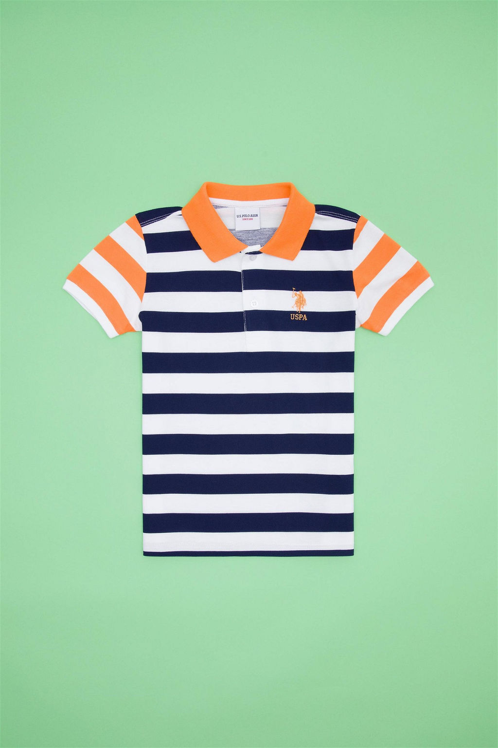 U. S. Polo Assn Темно-синяя футболка с воротником-поло для мальчика - U.s. polo assn фото 5