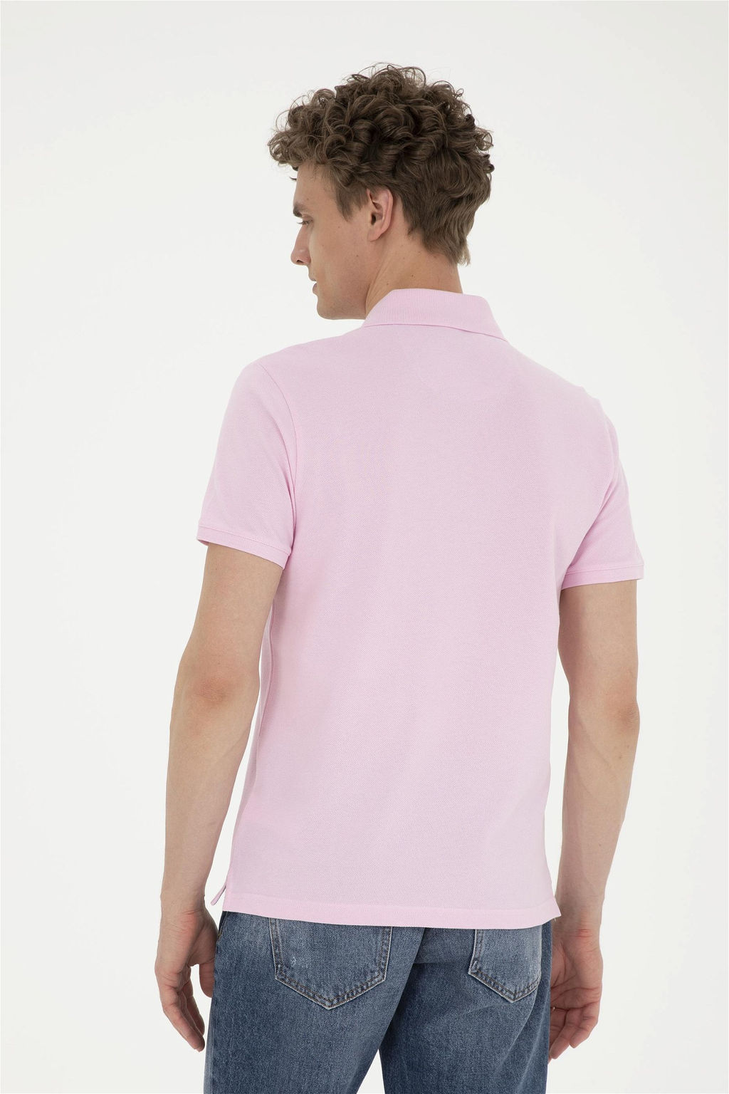Мужская розовая базовая футболка Неожиданная скидка в корзине - U.s. polo assn фото 5