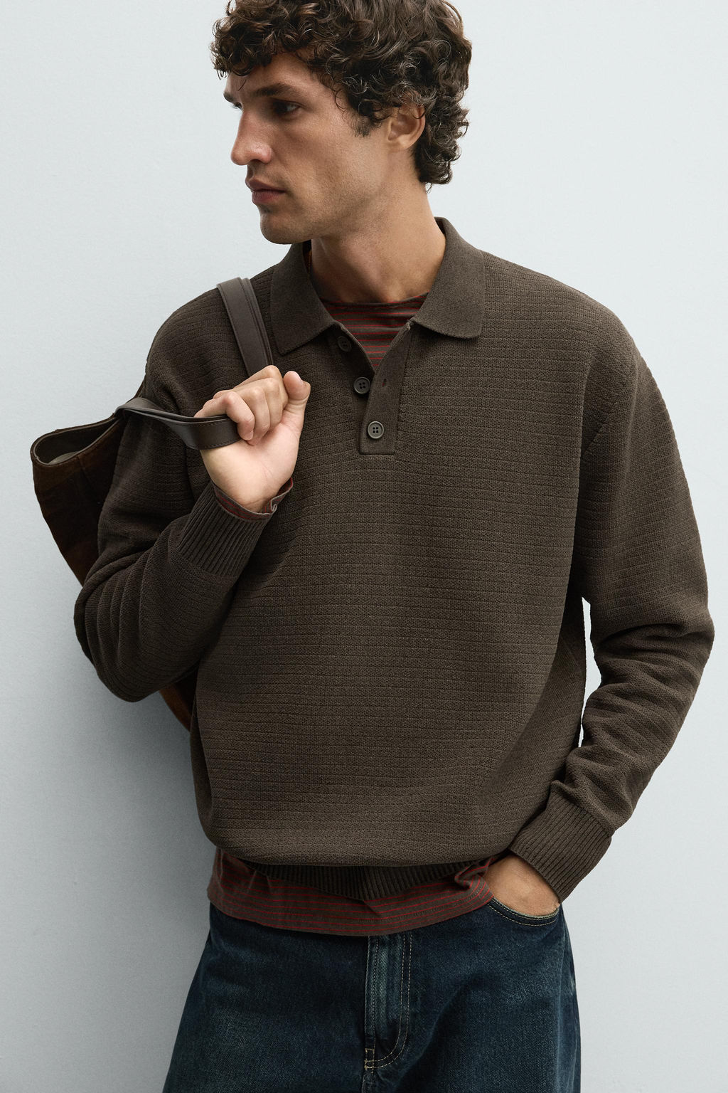 CHENILLE KNIT POLO SHIRT - Zara фото 5