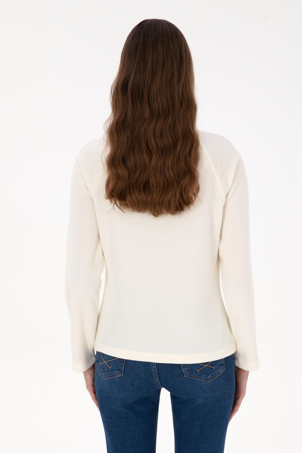 Kad_n Krem Sweatshirt - U.s. polo assn фото 5