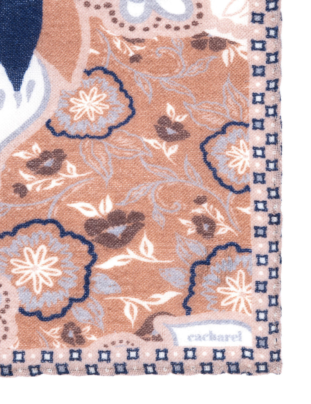 Светло-коричневый шерстяной платок - Cacharel фото 5