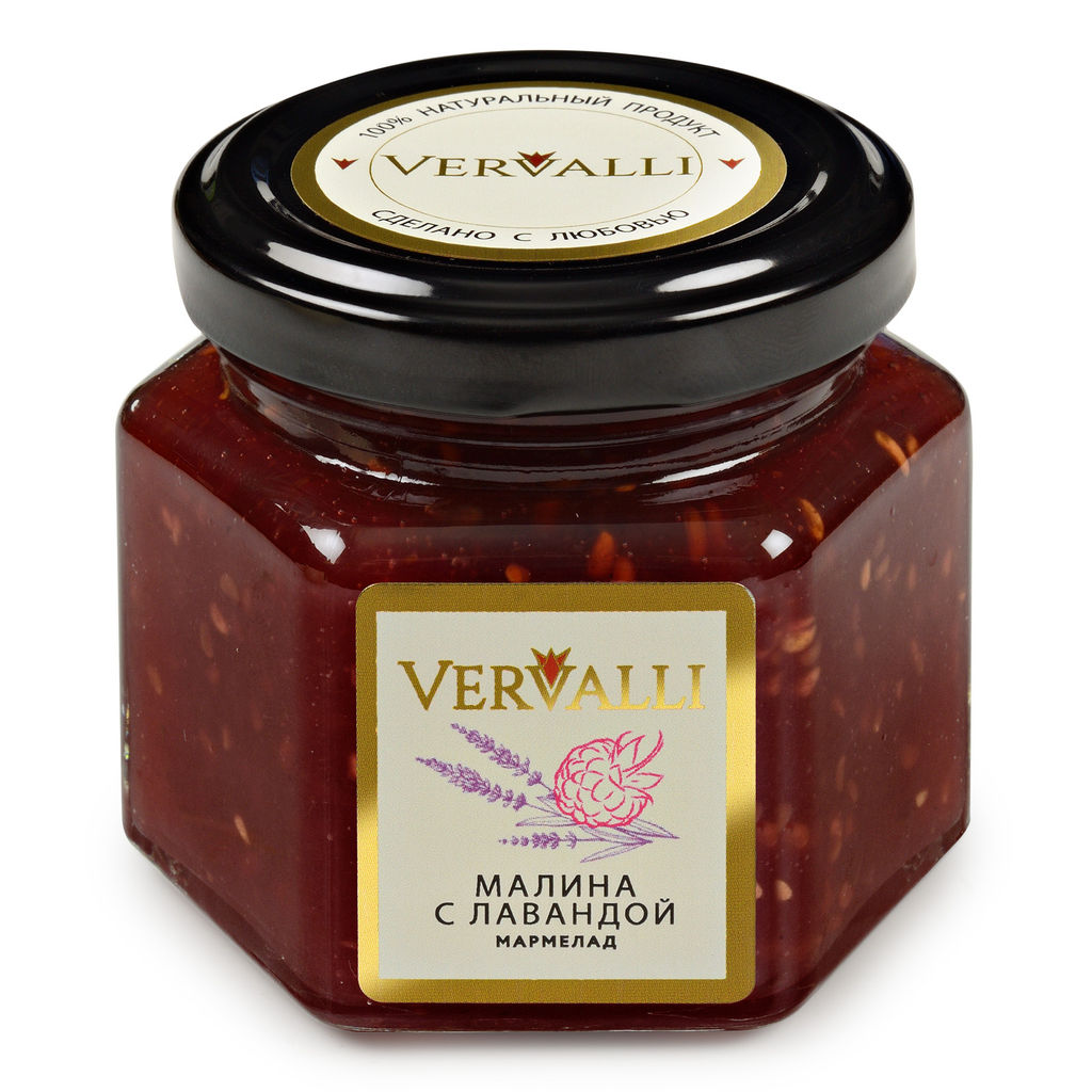 Мармелад Малина с лавандой ТМ VERVALLI в банке 120 гр