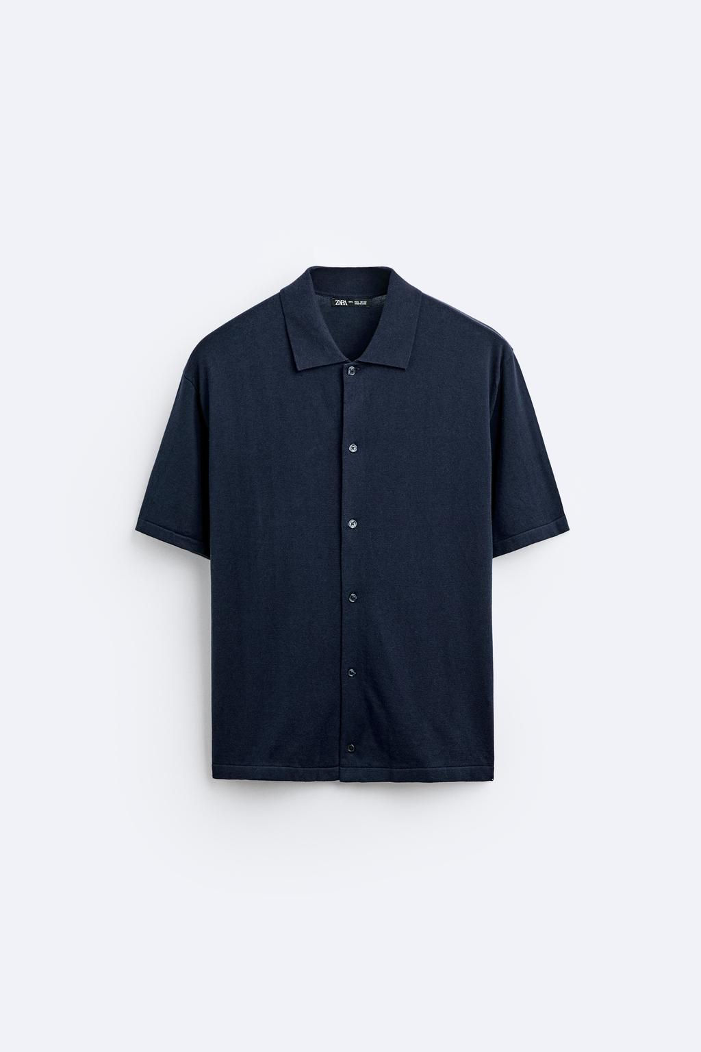 KNIT COTTON - LYOCELL SHIRT - Zara фото 6