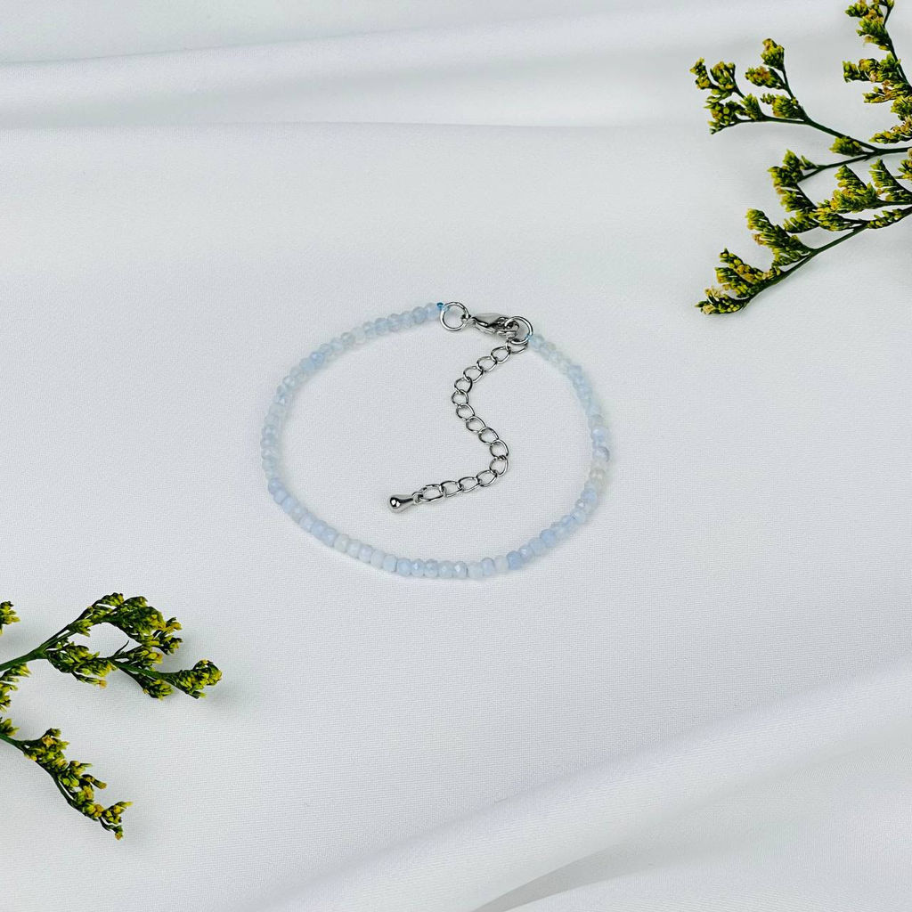 Браслет из Голубого агата 17 см +