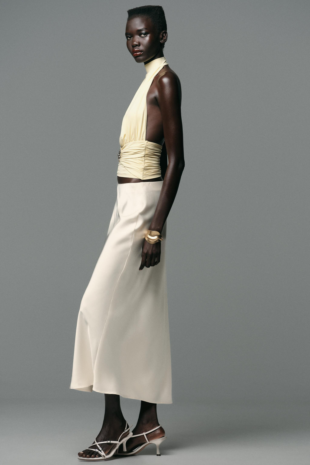 SUN GATHERED POLYAMIDE TOP - Zara фото 3
