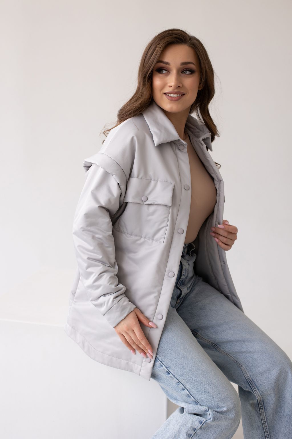 Куртка женская демисезонная 23983 (бежевый) - Kankan фото 17