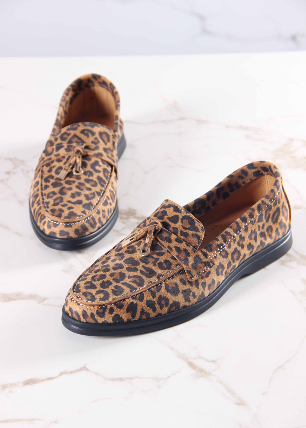 Лоферы туфли 170.2614bl. коричневый леопард