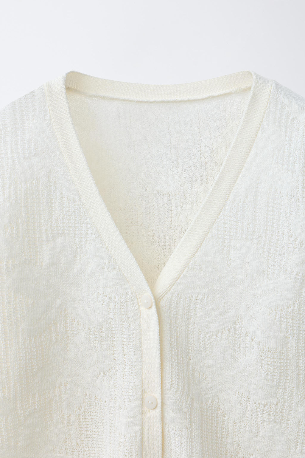 CHAQUETA PUNTO JACQUARD / Blanco - Zara фото 3