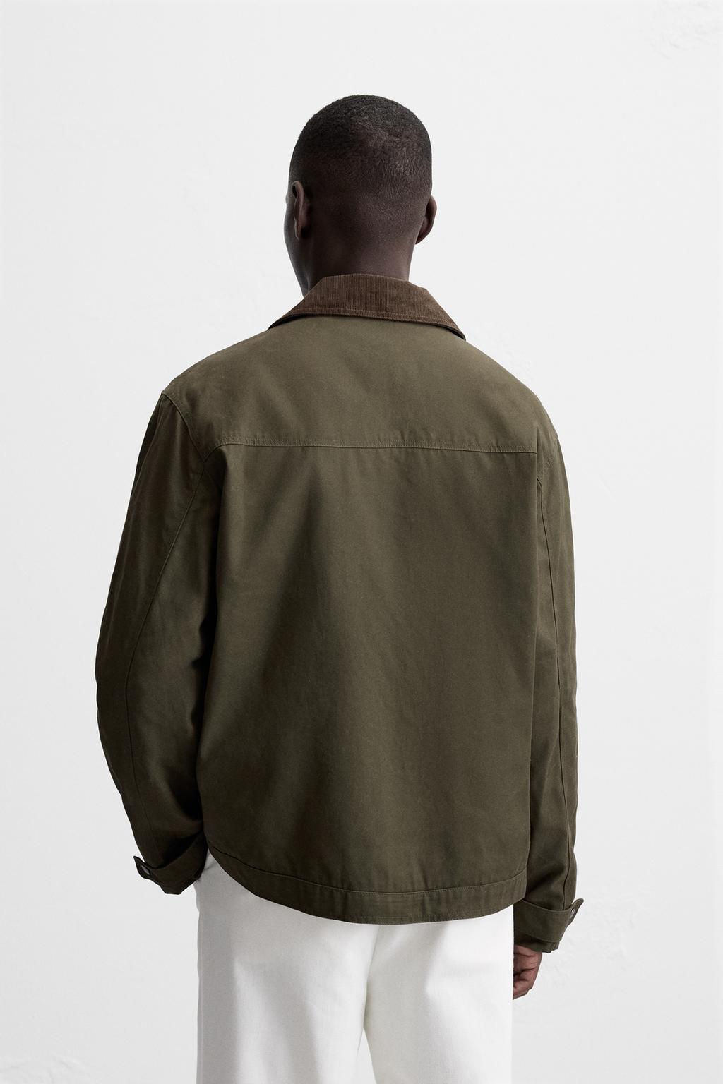 CONTRAST COLLAR JACKET WITH POCKETS - Zara фото 3