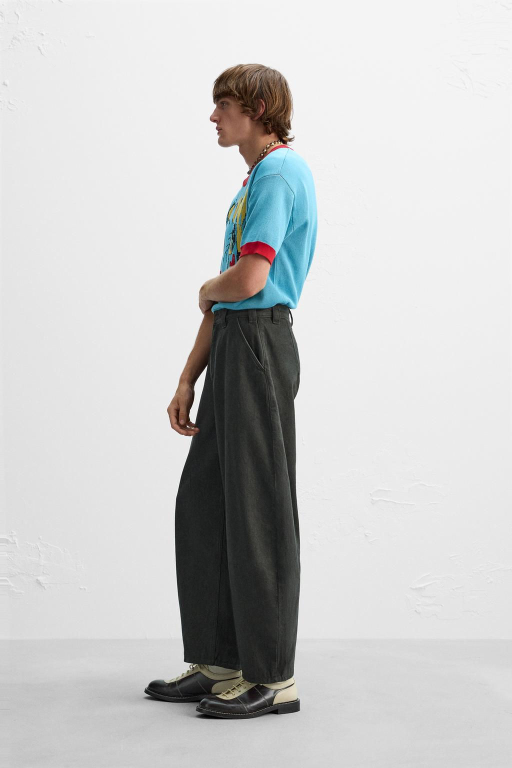 BALLOON FIT OVERDYED TROUSERS X HARRY LAMBERT - Zara фото 4