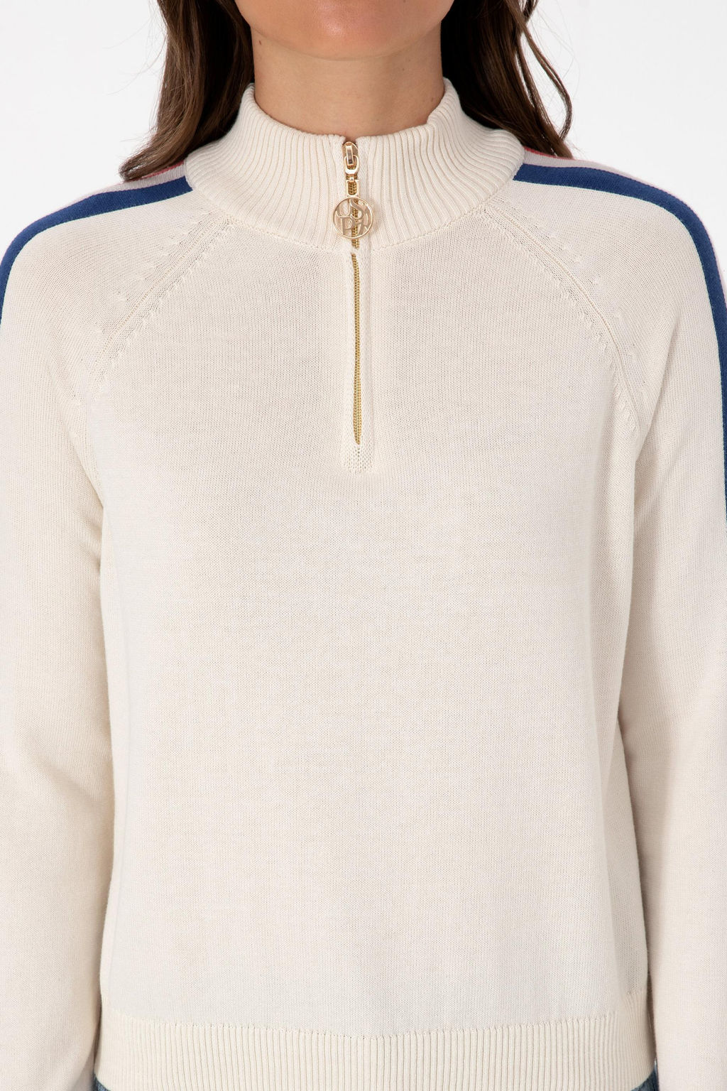 Kad_n Krem V Yaka Fermuarl_ Kazak - U.s. polo assn фото 6