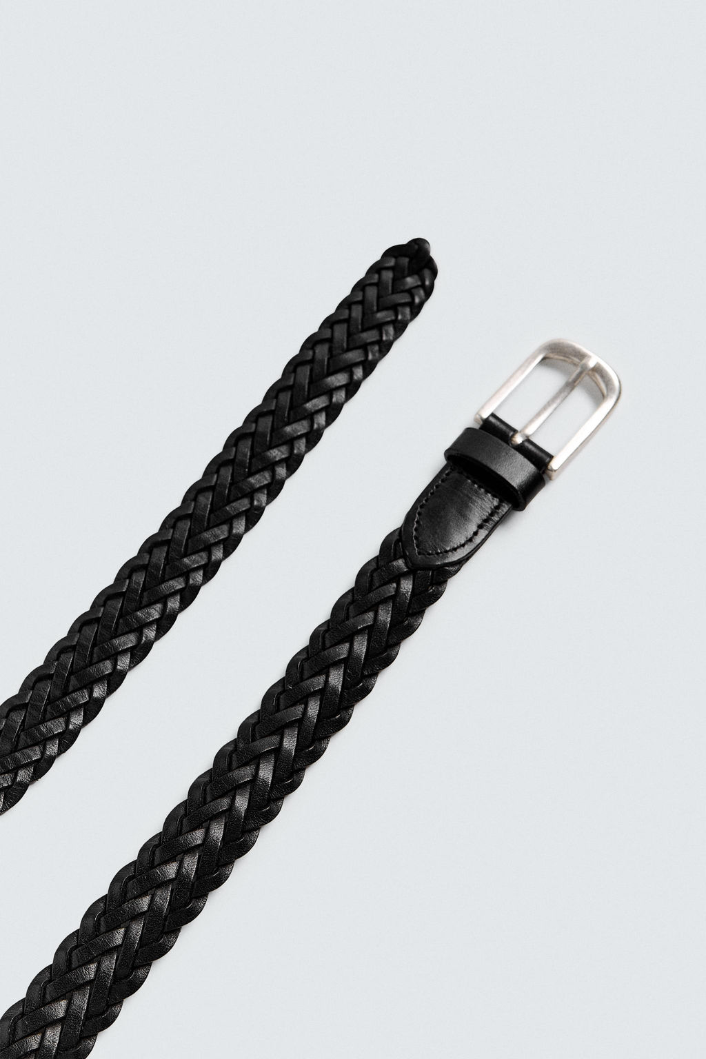 LONG BRAIDED LEATHER BELT - Zara фото 5
