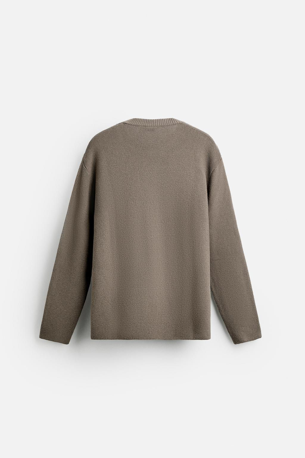 TEXTURED COTTON BLEND SWEATER - Zara фото 22