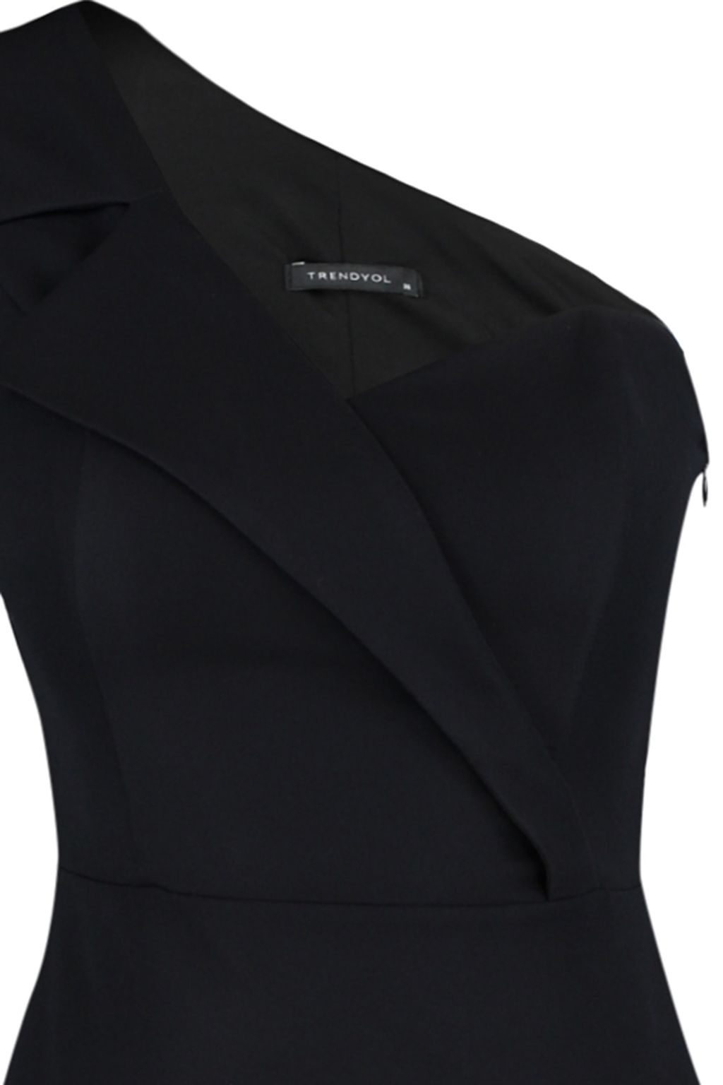 Siyah Yaka Detayl? Dokuma K?sa S?k Abiye Gece Mezuniyet Elbisesi TPRSS19UT0112 - Trendyolmilla фото 5