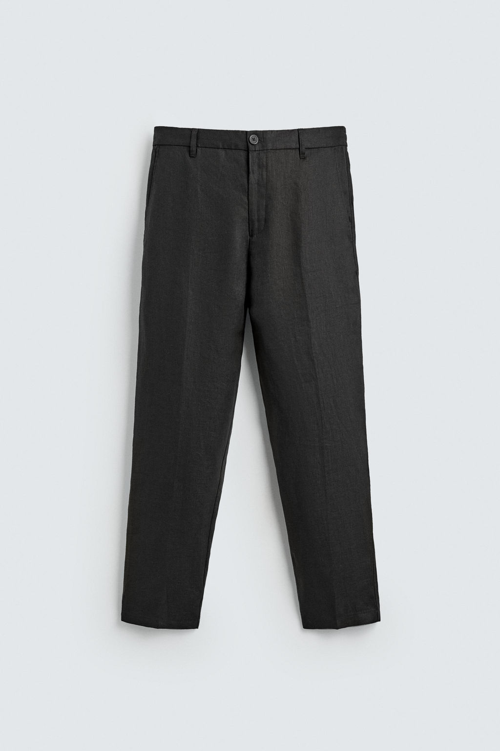 PANTAL?N REGULAR FIT 100% LINO / Negro - Zara фото 6