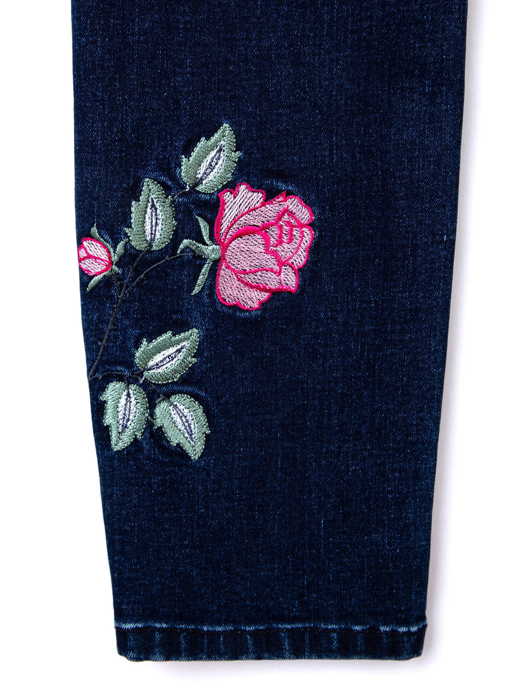 CONTE Ультрамодные джинсы Skinny с вышивкой и эффектом сильной поношенности Fashion CON-53 т.синий - Conte elegant фото 9