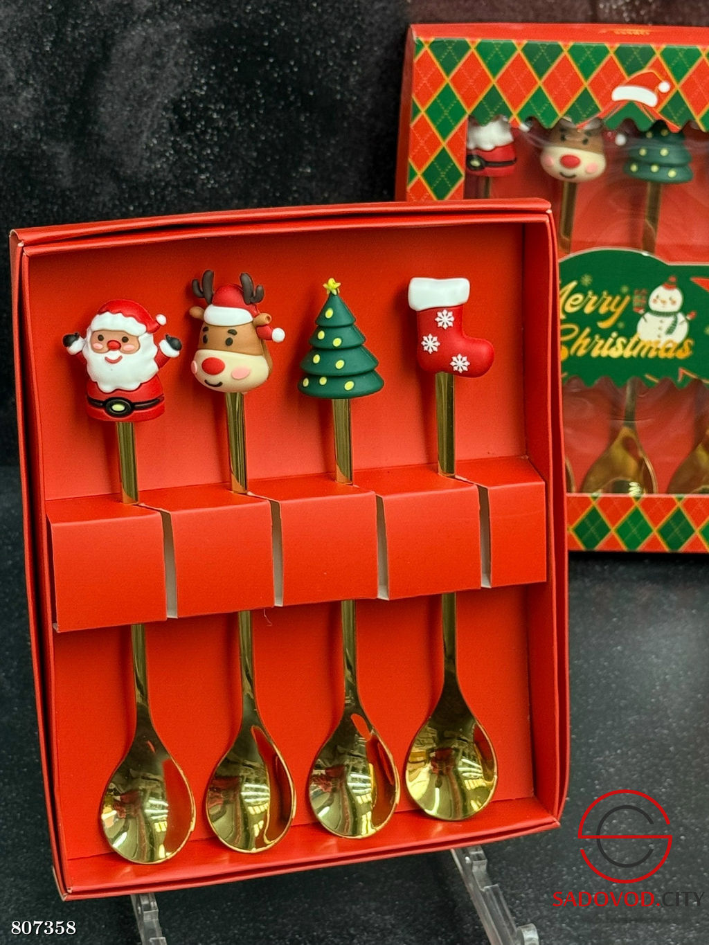 Набор ложечек из нержавеющей стали и силикона